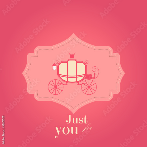 Greeting card Valentines day with coach. Perfect for decoration postcards, brochures, textiles