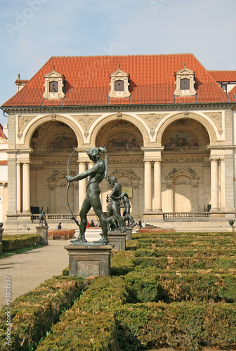 PRAGUE, CZECH REPUBLIC - APRIL 16, 2010: Statues in Wallenstein Garden in Prague, Czech republic photo