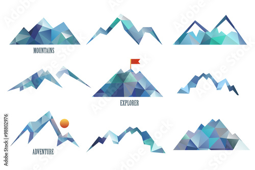 mount triangle vector  illustration