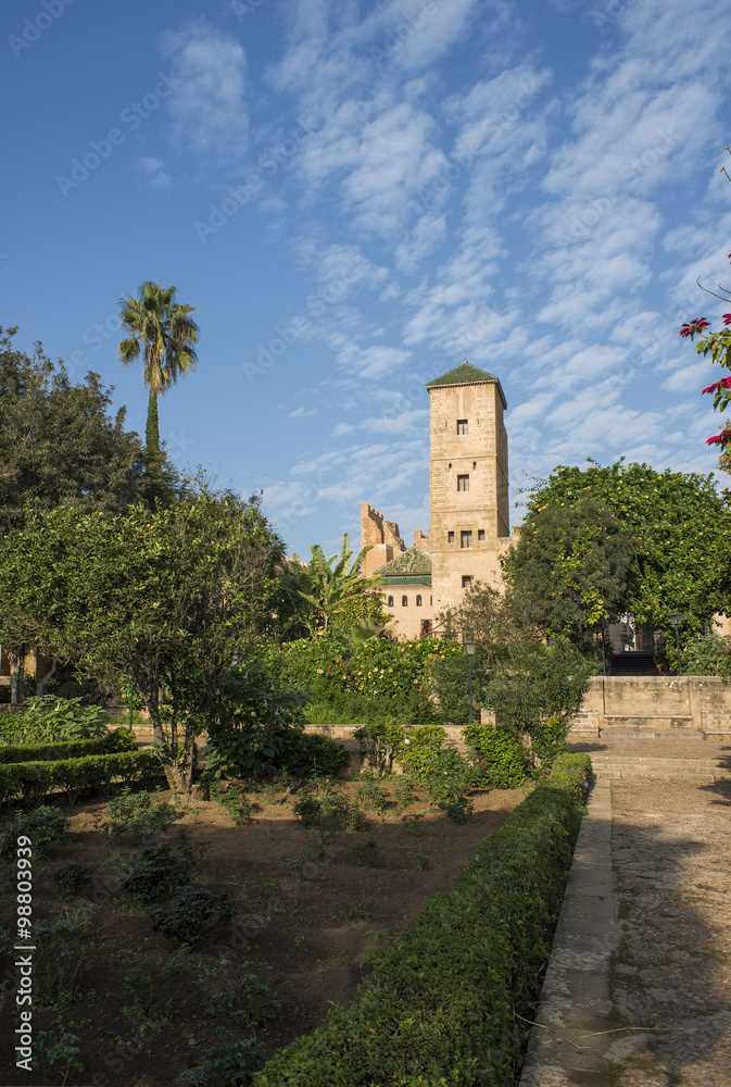 Andalusian gardens in Udayas kasbah. Rabat. Morocco.