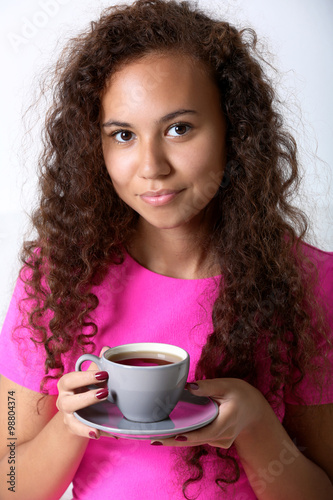 Close up portrait of pretty...