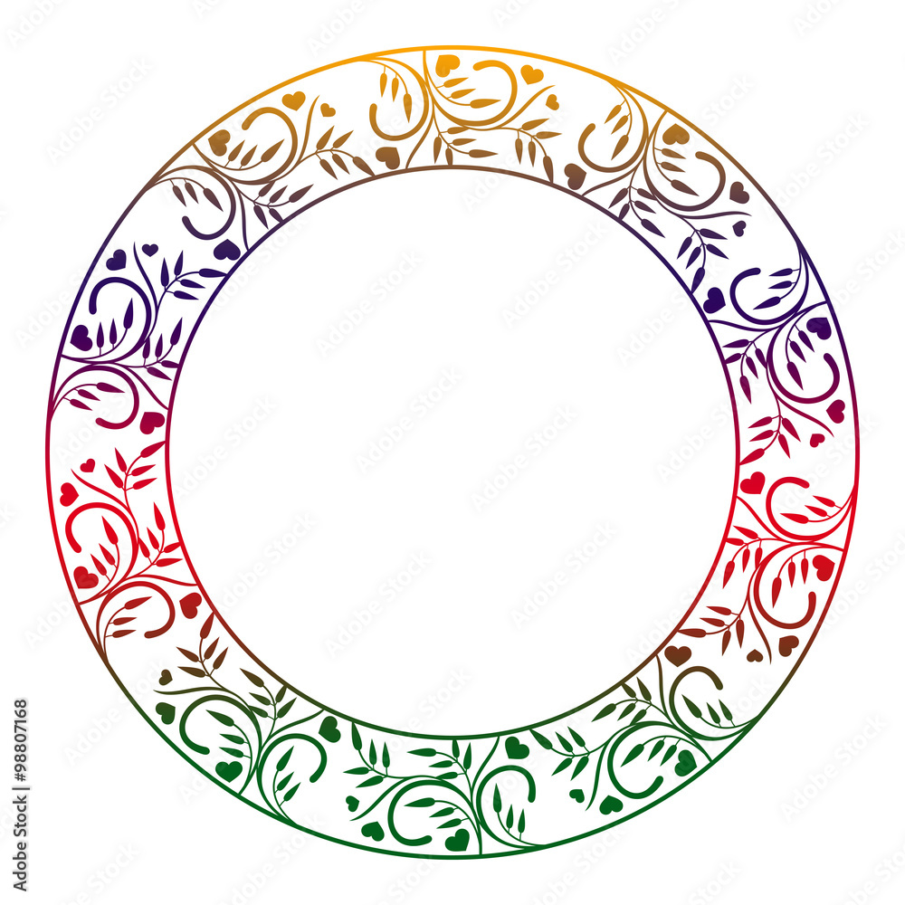 Round ornamental frame Round ornamental frame