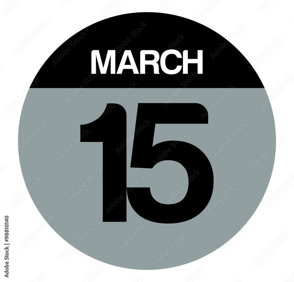 15 march calendar circle Stock Vector Adobe Stock