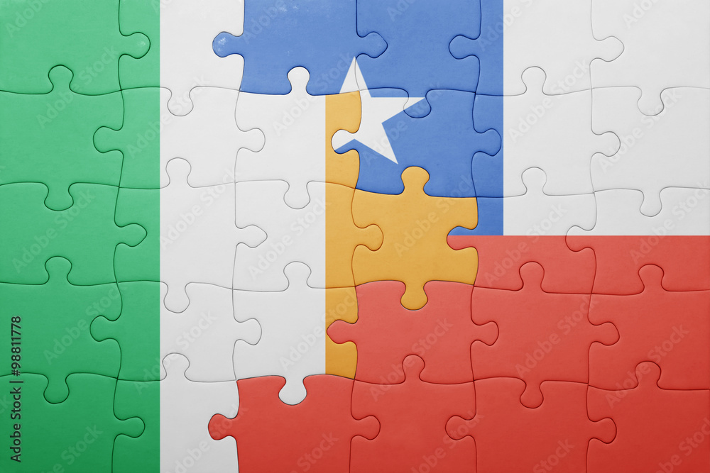 puzzle with the national flag of chile and ireland puzzle with the national flag of chile and ireland