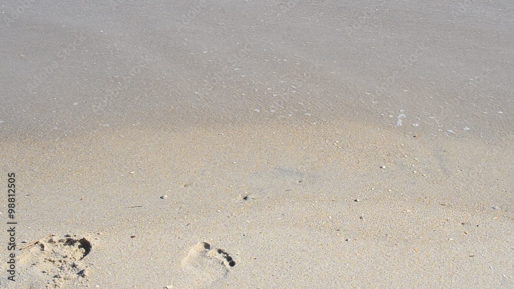 The inscription on the sand in August, a wave washed off The inscription on the sand in August, a wave washed off