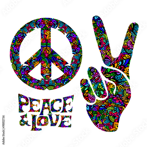 retro hippie symbol