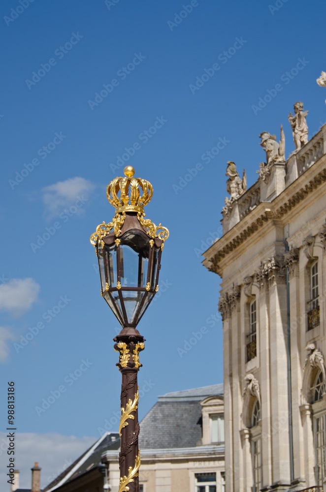 Golden lantern in Nancy, France