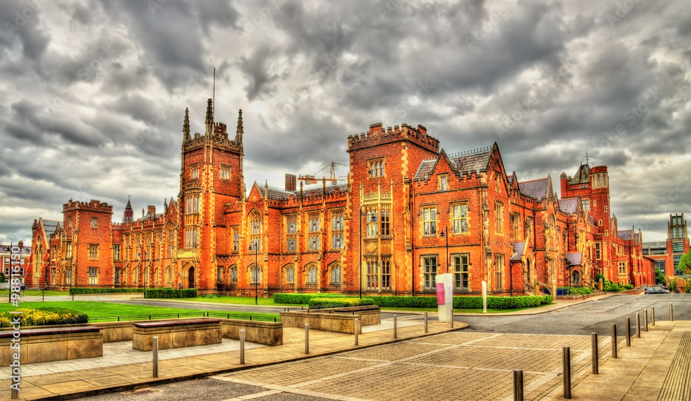 View of Queen's University in Belfast - Northern Ireland