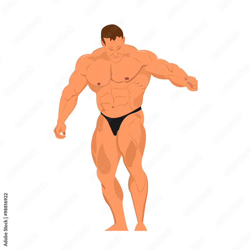 Bodybuilder, vector illustration Bodybuilder, vector illustration