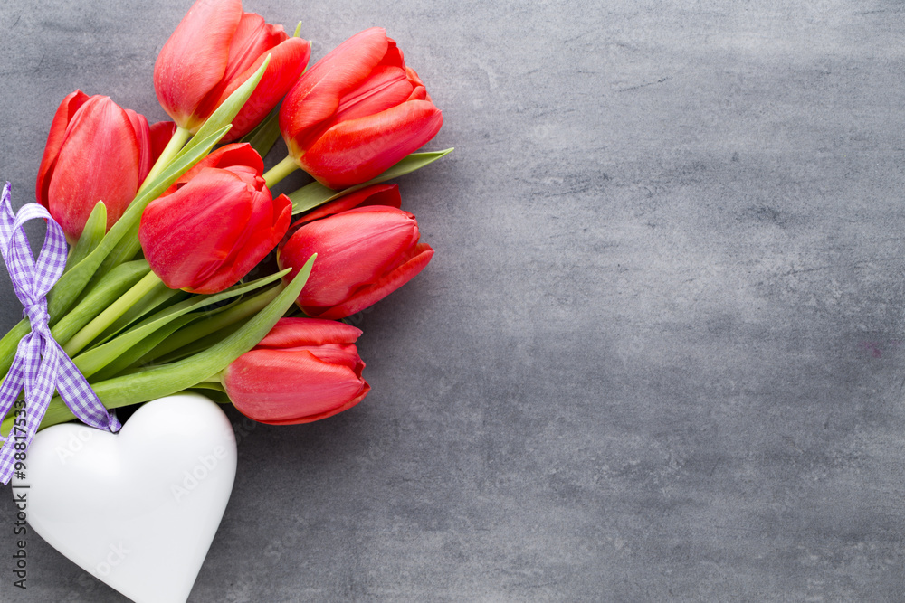 Red tulips. Red tulips.