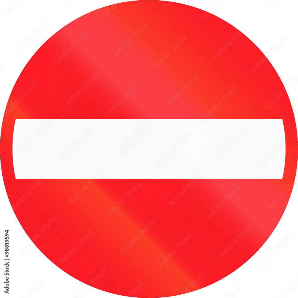 Road sign used in Switzerland - No entry for vehicular traffic Stock ...