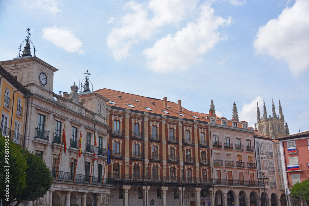 Plaza Mayor en la ciudad de Burgos