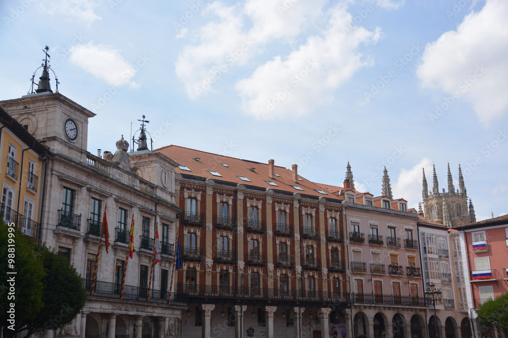 Plaza mayor en la ciudad de Burgos