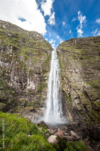 Fototapeta Naklejka Na Ścianę i Meble -  Casca D'anta waterfalls - Serra da Canastra National Park - Mina