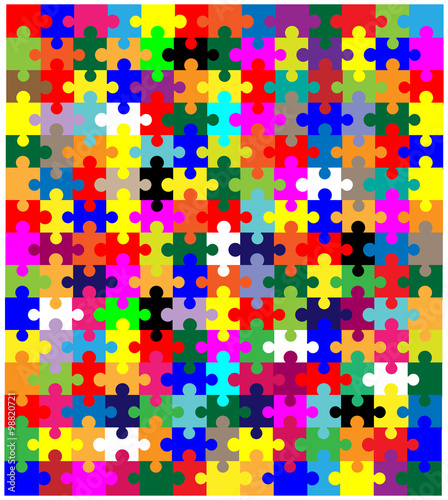 Jigsaw Pieces In Colour