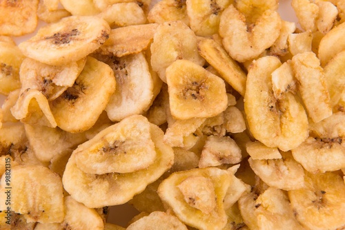 Sliced dried banana