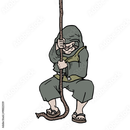 man pulling rope