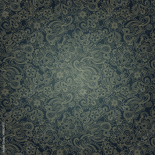 Vector seamless pattern with romantic floral background