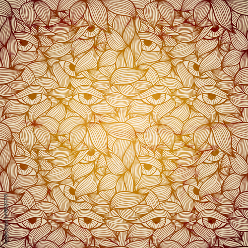 Abstract seamless pattern with wavy ornament