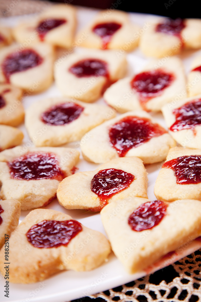 Heart-shaped cookies