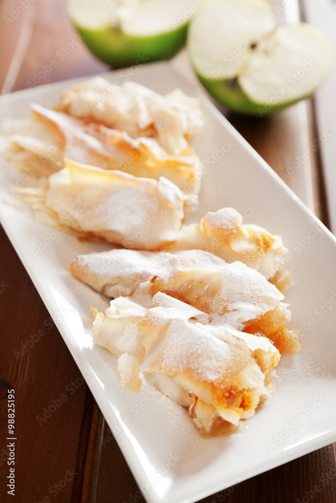 Bulgarian banitza with lokum and apples Bulgarian banitza with lokum and apples