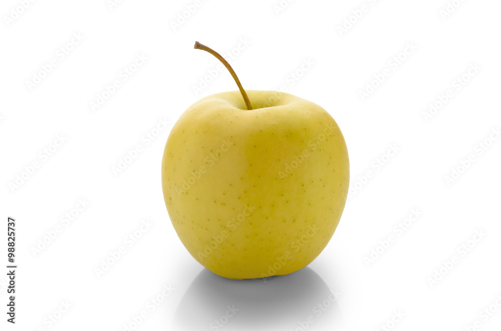 Golden Delicious apple on a white background Golden Delicious apple on a white background
