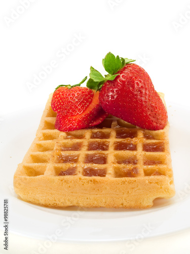 Waffle with Strawberry