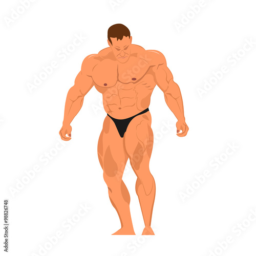 Bodybuilder, vector illustration