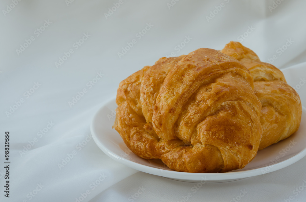Croissant Fresh Baking for Breakfast.