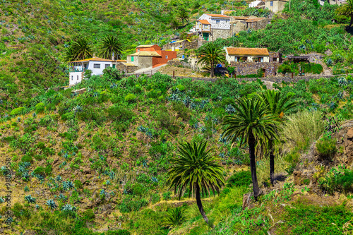 Wallpaper Mural Village and Building in Mountains Torontodigital.ca
