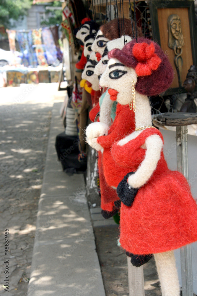 Dolls / Georgian National doll of wool in Tbilisi