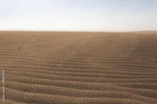 Wild beach and amazing sand dune in La Guajira, Colombia