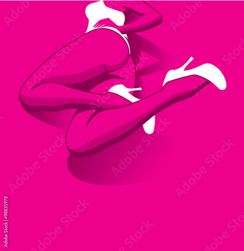 Sexy woman lying