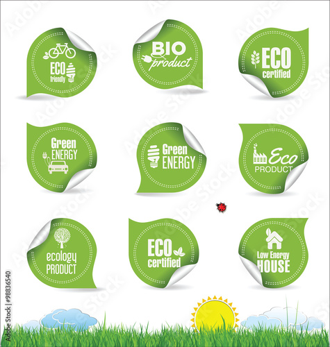 Eco organic label tag collection