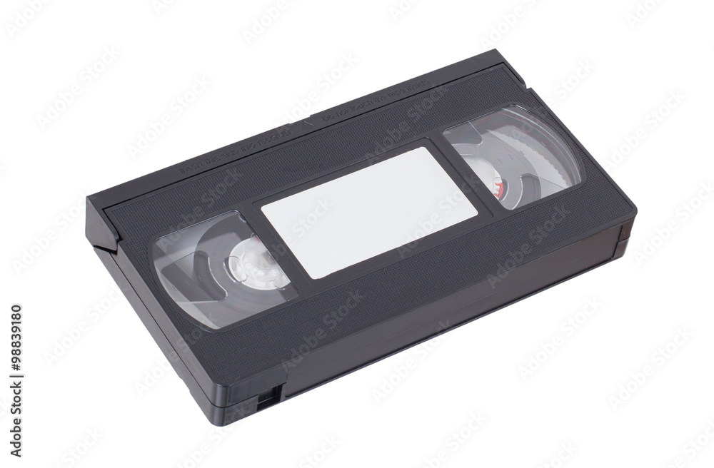 Retro videotape isolated on a white background