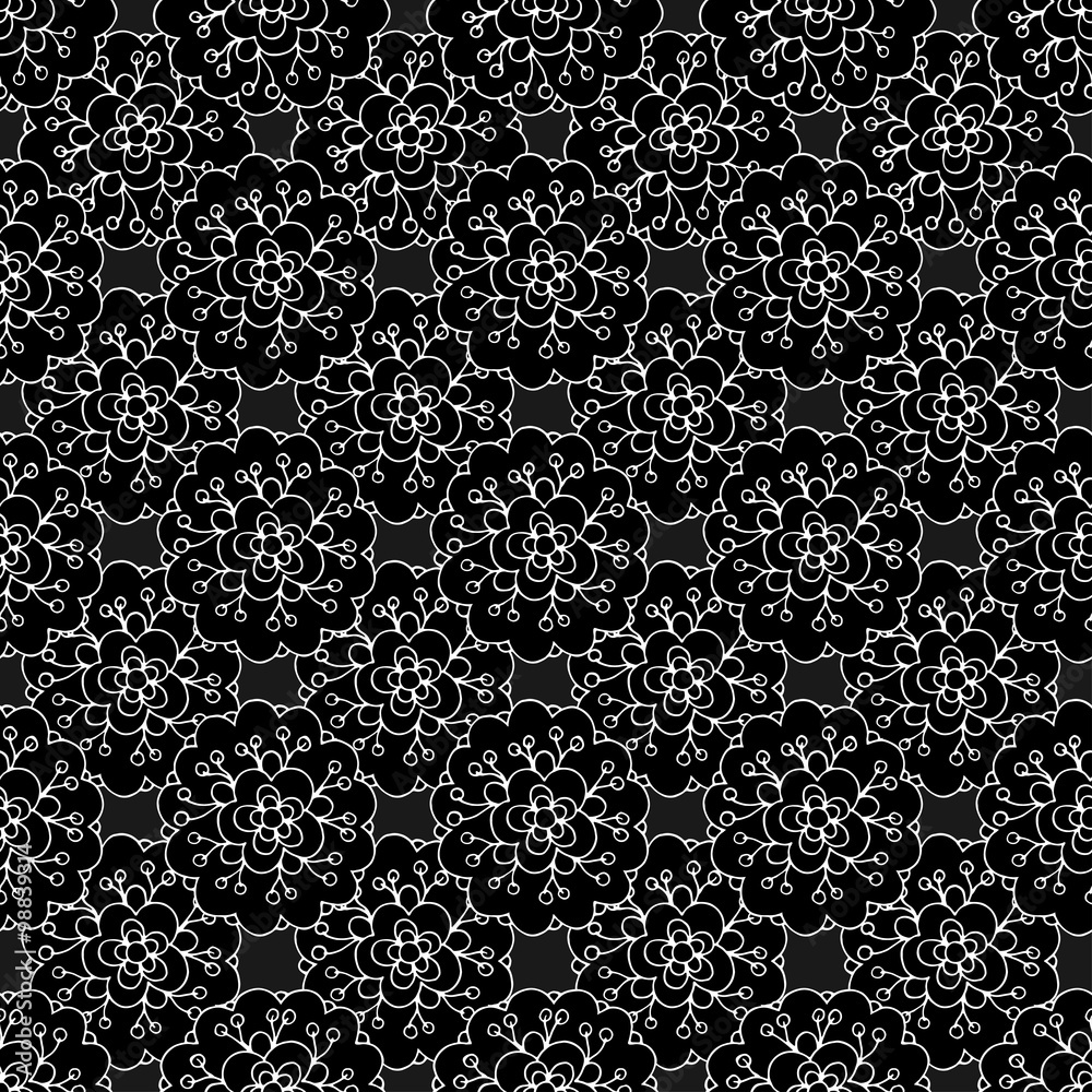 pattern with abstract flowers pattern with abstract flowers