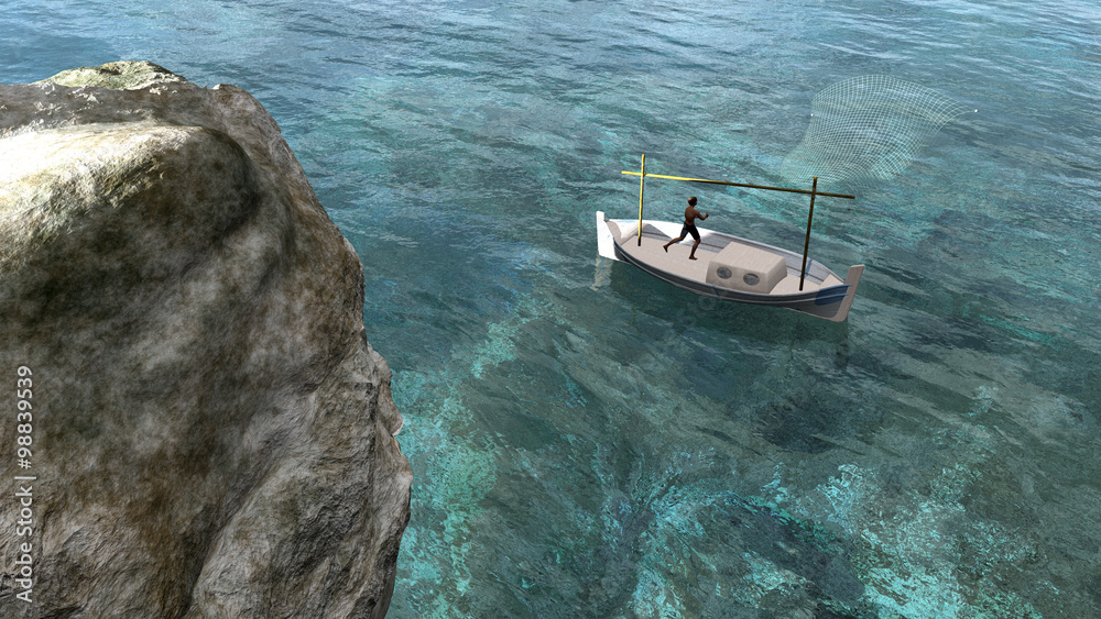 Obraz premium traditional boat in teh balearic islands