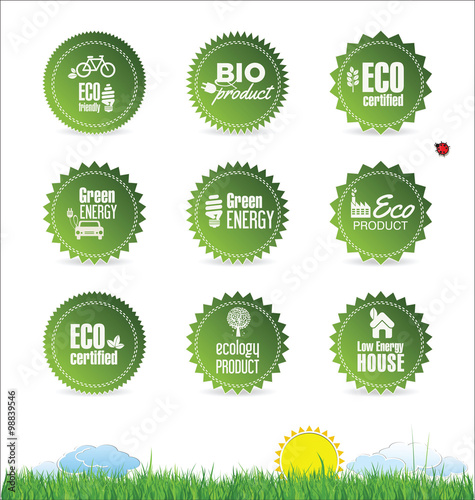 Collection of organic bio natural labels