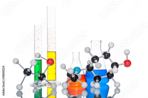 Molecular Structure and colorful liquid