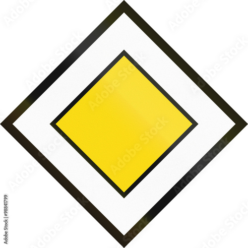 Free Download Road sign used in Switzerland - Priority road - GFXLoad