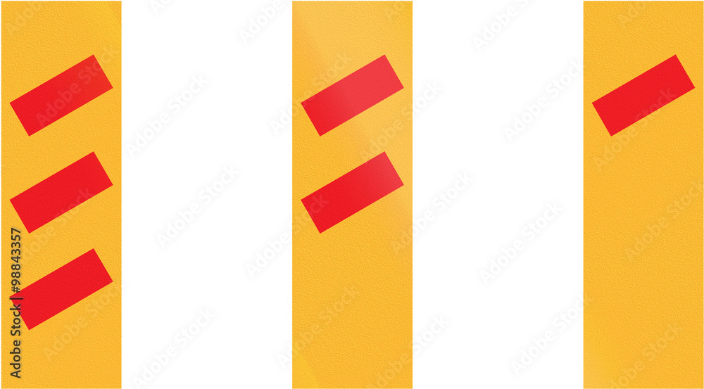 Fototapeta premium Road sign used in Sweden - Distance to level crossing