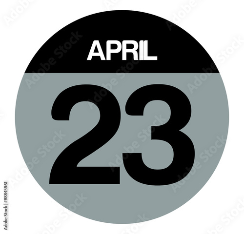 23 april calendar circle