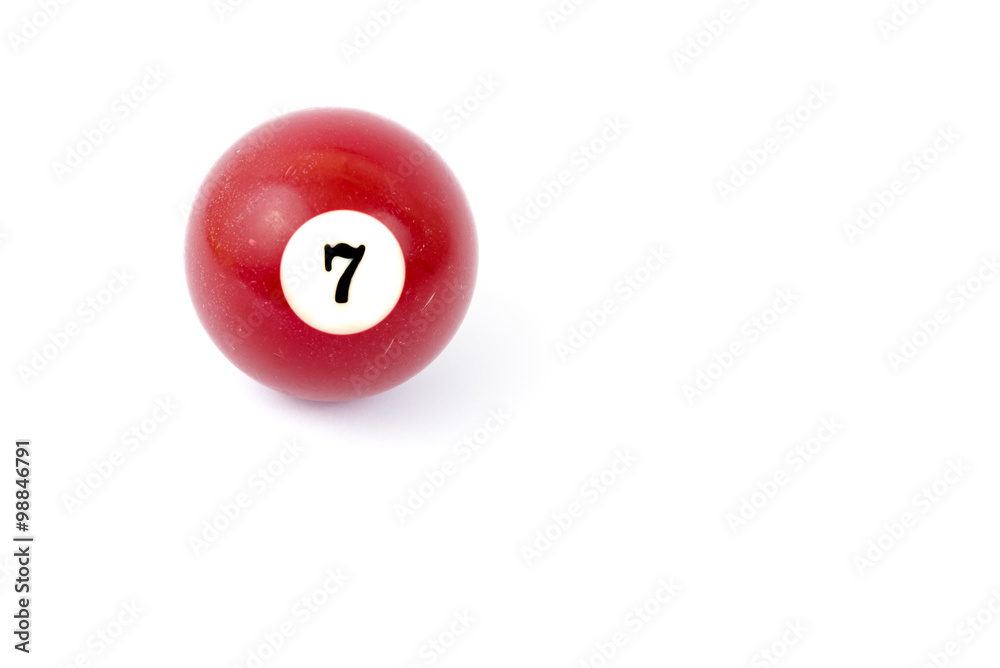 Billiard ball seven isolated on a white background Billiard ball seven isolated on a white background