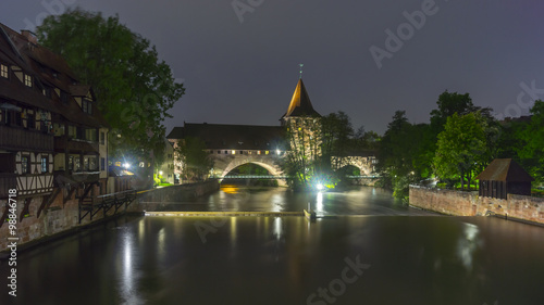 Street view of Nuremberg, the second-largest city in Bavaria, Germany. photo
