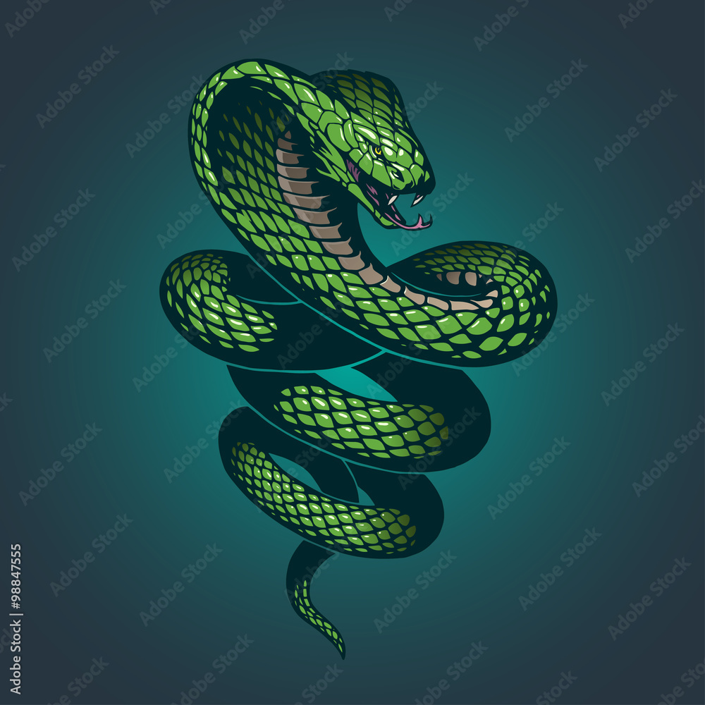 Fototapeta premium Ilustracja węża