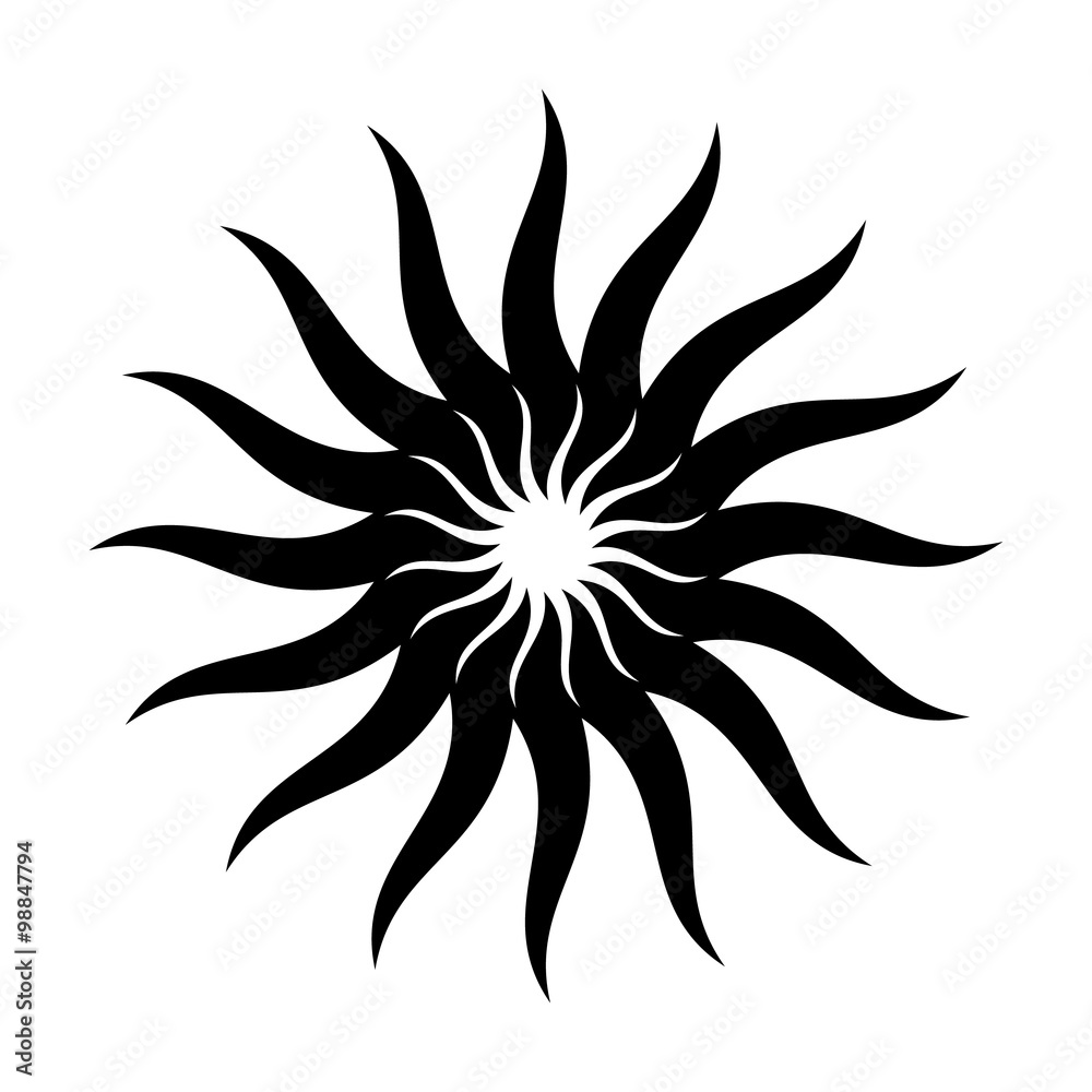 Solar energy black simple icon