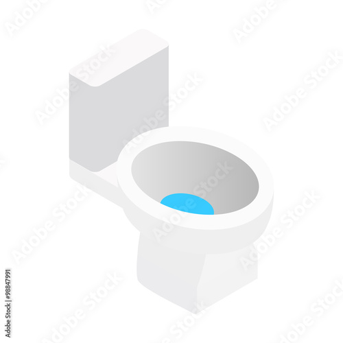 White toilet isometric 3d symbol