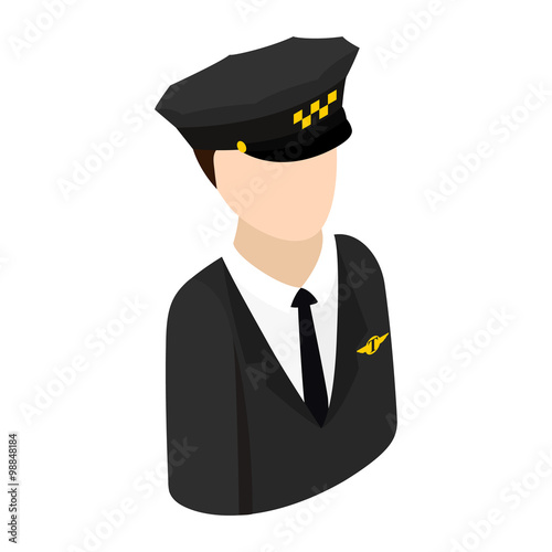 Taxi driver isometric 3d icon