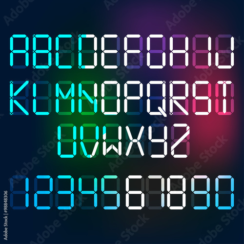 Digital Letters and Numerals