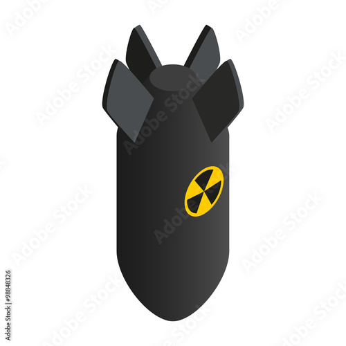 Atomic bomb isometric 3d icon